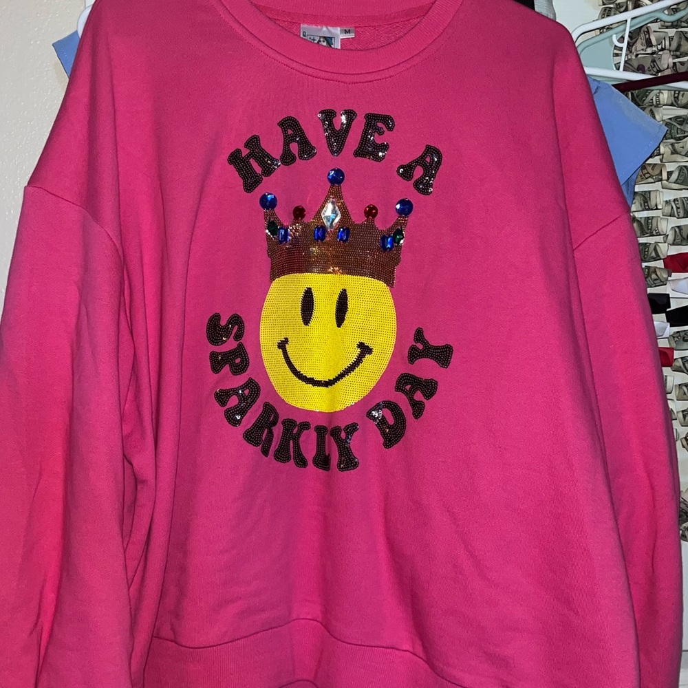 QUEEN OF SPARKLES sweatshirt never worn size: M